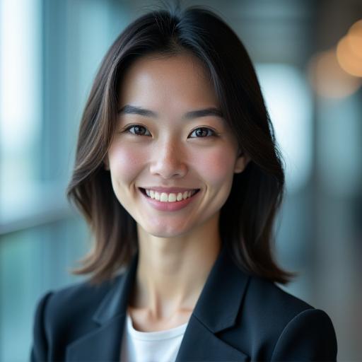 Professional corporate headshot in a Tokyo office