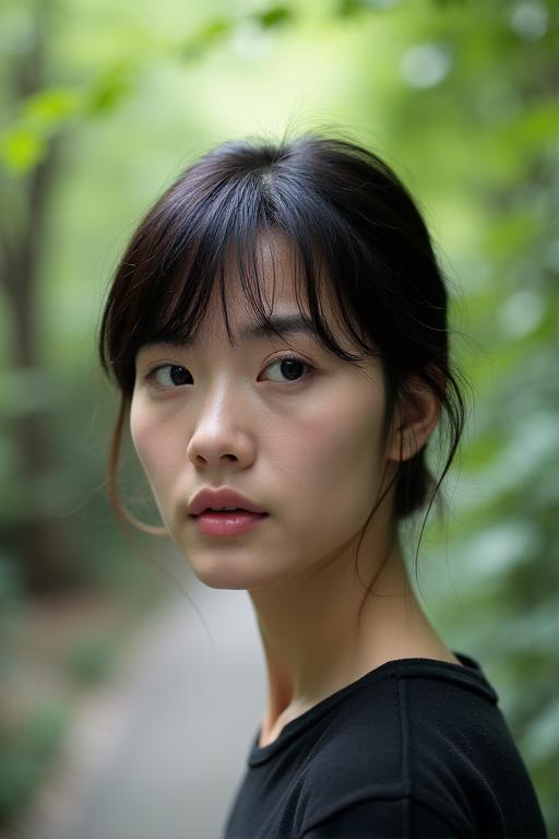 Candid portrait taken in Shinjuku Gyoen park