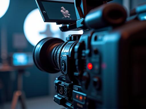 A video camera recording a scene